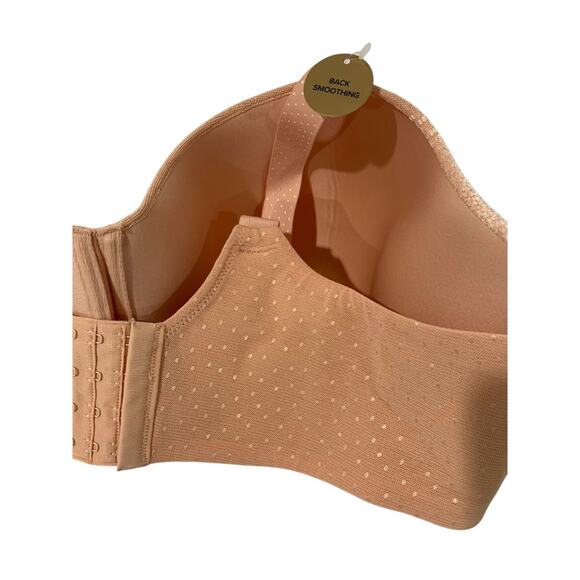 42DDD Wacoal Back Appeal Tshirt Bra New Peach Lined Underwire 853303 - Picture 7 of 11